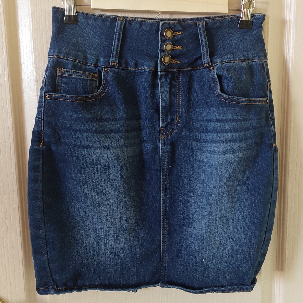 Denim Medium Wash Skirt